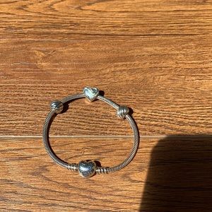 Pandora bracelet with charms